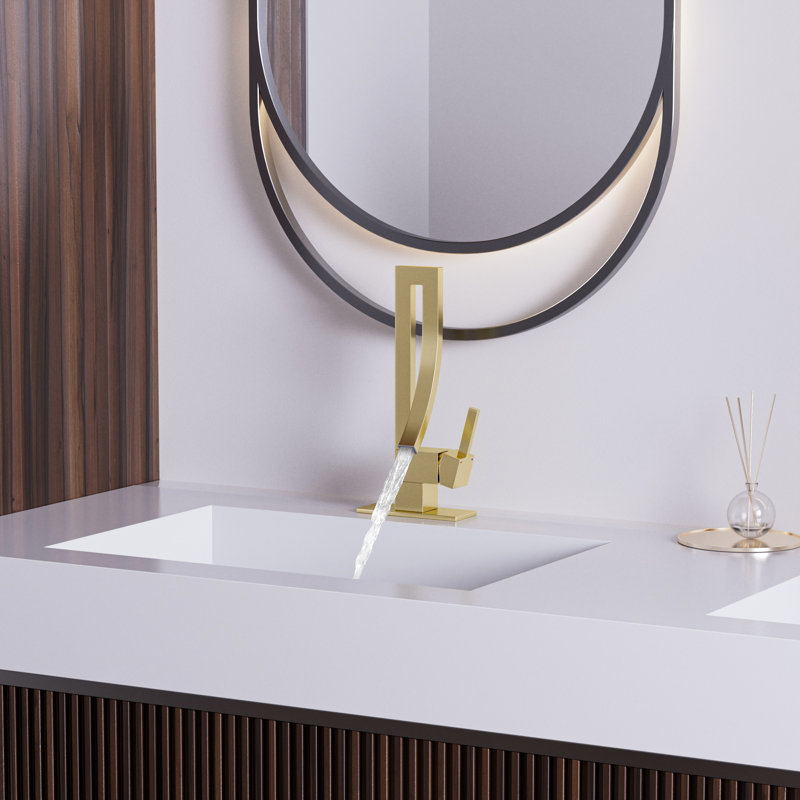 Single-handle Bathroom Faucet, Brushed Gold