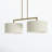 Aleksis 2-Light Linear Pendant with Linen Drum Shades-630471623