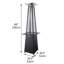 Chauffe-terrasse au propane Pyramid Flame 40000 BTU