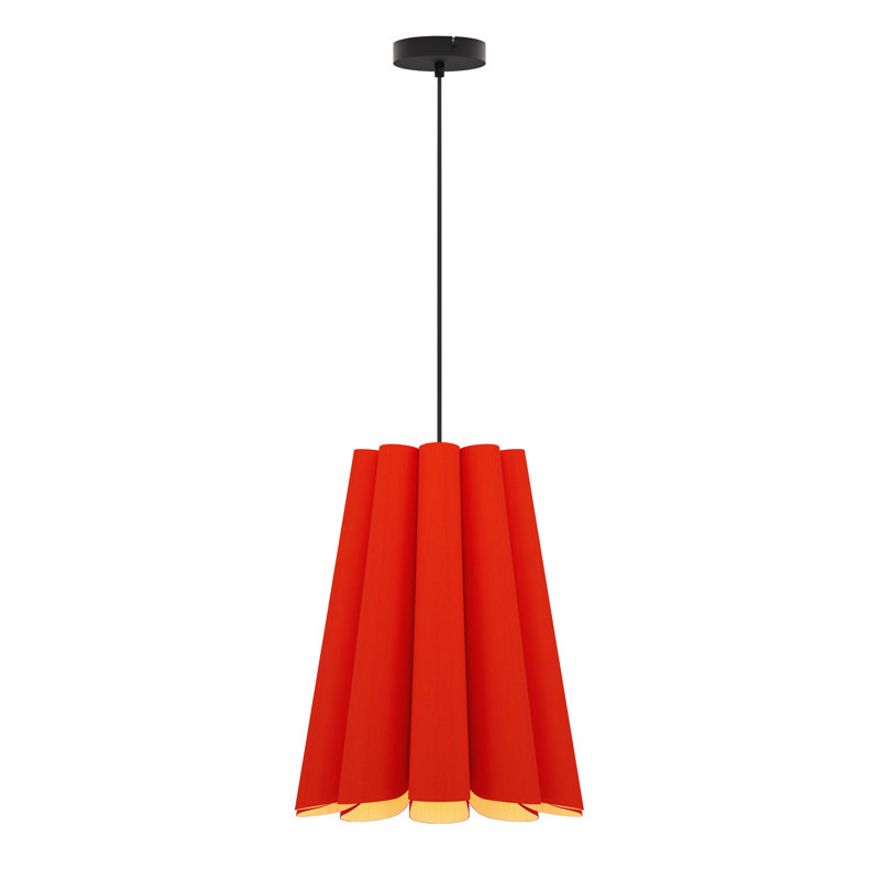 Luminaire suspendu 1 lumière Olivia, Rouge