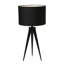 Lampe de table trépied noire 28 po Cas