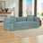 80" Queen-Size Futon Sofa Bed, Boneless Foldable Couch Bed With 2 Pillows - No Assembly Required-795139739