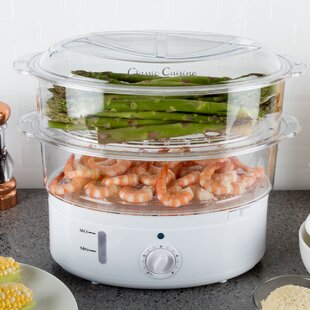 OUKANING 3 Tier Food Steamer Meat Vegetable Cooker Stainless Steel Steaming  Pot Kitchen 