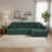 Classic Boneless L-shaped Chenille Fabric Upholstered 3-Seater Sectional Sofa with Two Pillows-735273566-735273539
