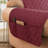 Armchair Couch Cover for 1 Cushion Couch, Non-Slip Sofa Slipcover for Dogs, Furniture Protector Cover with Foam Sticks Elastic Straps for Pet Cat (Wine)-102519342-12946923
