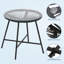 Ensemble de patio 3 pièces Acapulco - Chaises tissées toutes saisons et table en verre trempé pour balcon / terrasse-129034534-129034535