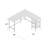 Ferrill L-Shaped Metal Base Writing Desk