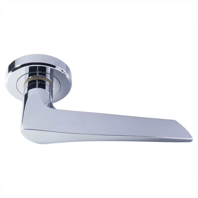 Serozzetta Latch Door Handle, Polished Chrome