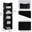 Organisateur de placard suspendu, 5 tablettes de rangement suspendues, noir