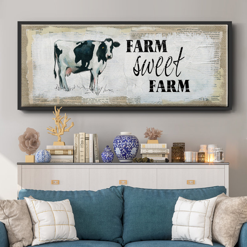 «Farm Sweet Farm», toile encadrée, H 20 po x l 50 po