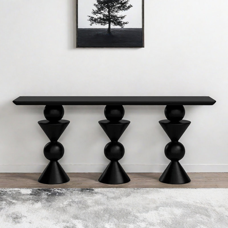 Console rétro minimaliste, H 30,71 po x l 70,87 po x P 13,78 po