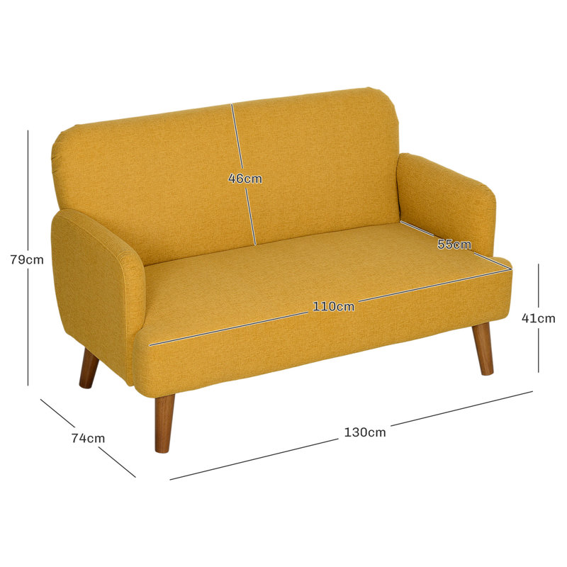 Herefordshire 2 Seater Loveseat, Yellow
