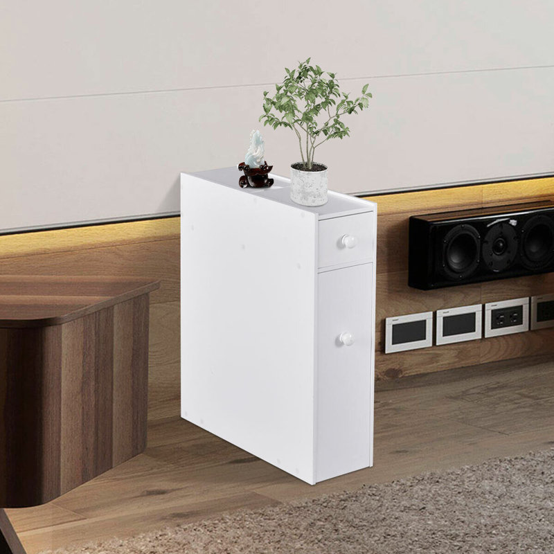 Freestanding Linen Cabinet, White