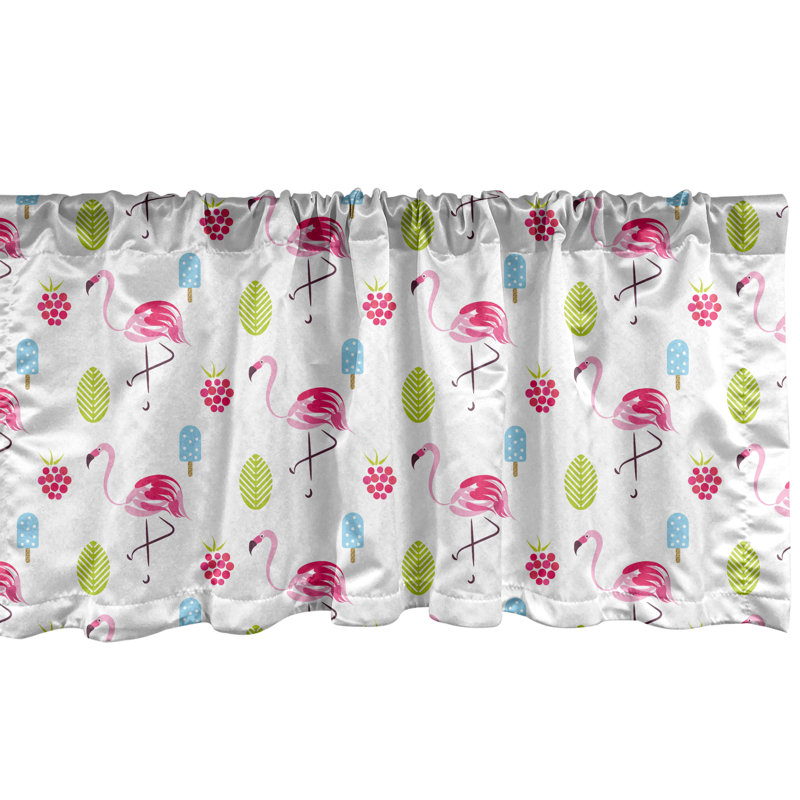 Ensemble de 2 cantonnières Ambesonne Flamingo, L 54 po x L 18 po