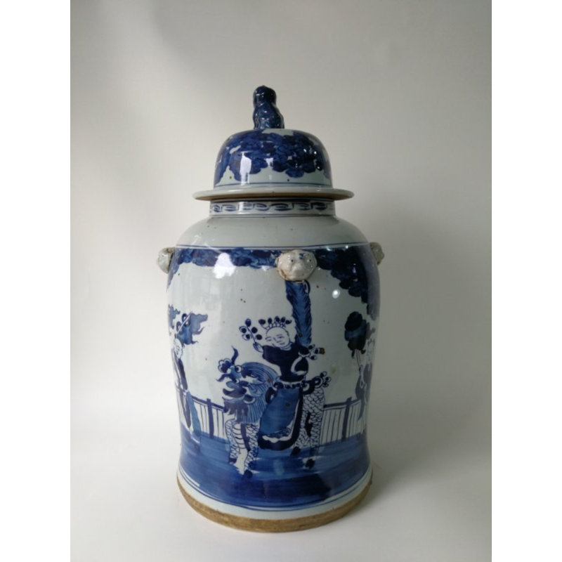 Handmade Porcelain China Ginger Jar