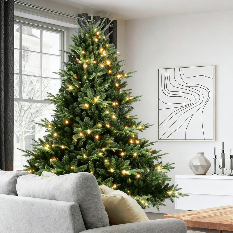 Arbre de Noël artificiel Sparkling Starburst - un sapin brillamment éclairé, H 4 pi, Oui