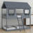 Bunk Bed With Roof, Window, Guardrail, Ladder-2063188065