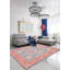 Tapis bleu foncé en laine noué à la main de conception unique 4 pi 11 po x 7 pi Eben
