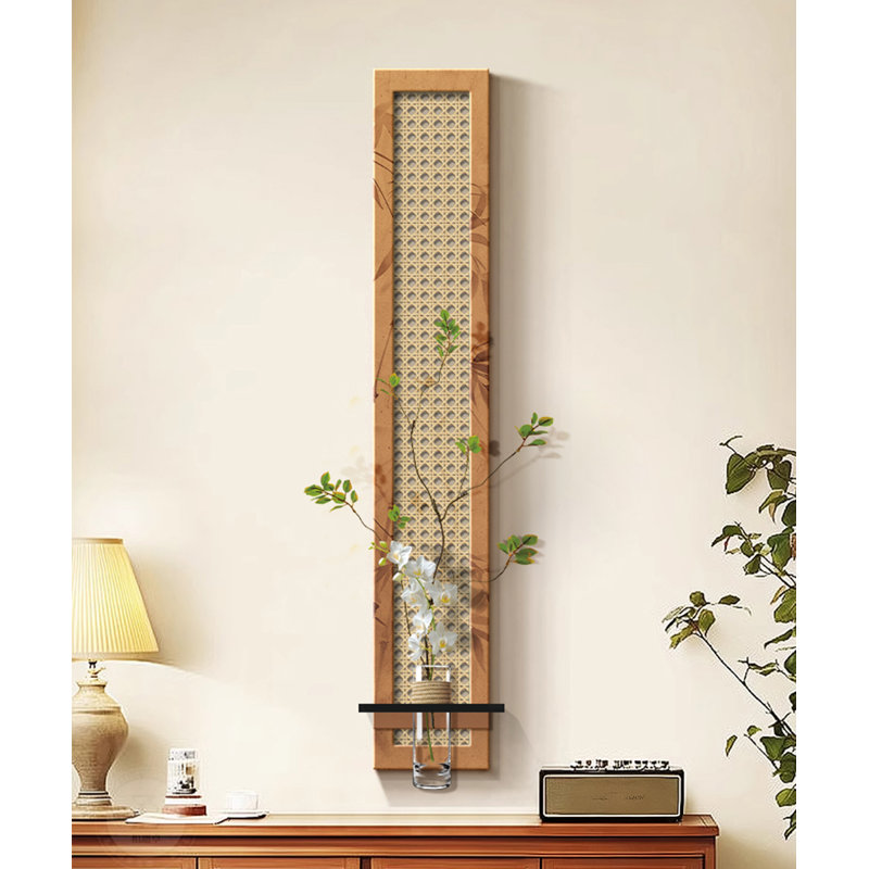 Art mural brun en grès, Brun, H 39,37 po x l 7,87 po x P 1,97 po
