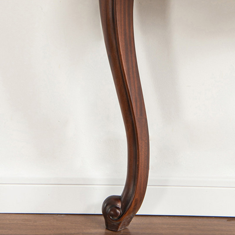 Console en bois de noyer américain semi-circulaire, L 47,24 po x P 15,75 po x H 33,86 po