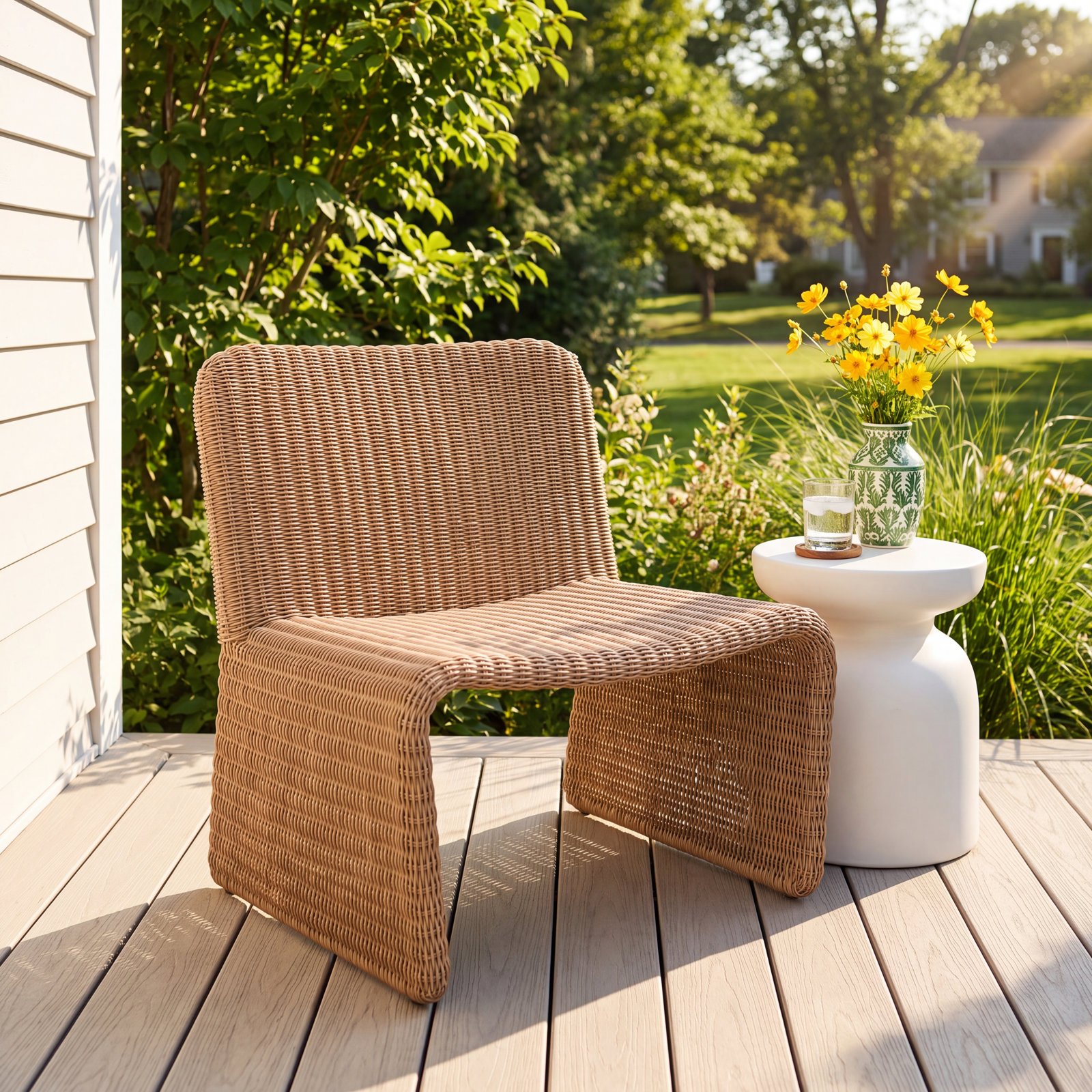 Avita Patio Lounge Chair, Brown