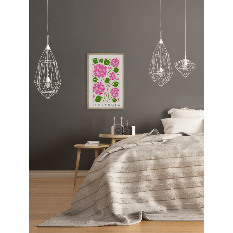 «Hydrangea», reproduction encadrée, H 12 po x l 8 po x P 1,5 po