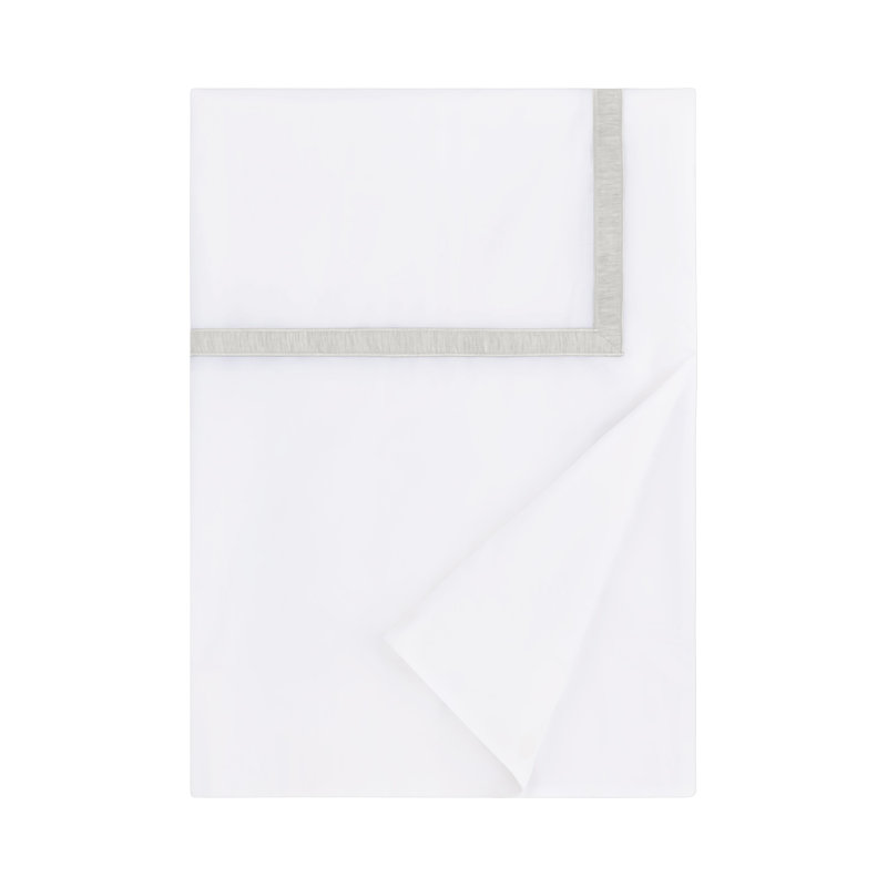 Alina Duvet Cover, Twin Duvet Cover, White/Shore