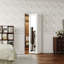 White Mirror Surface Solid + Manufactured Wood Unfinished Bi-Fold Door with Hardware Kit-117215167
