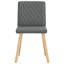  2 chaises de salle à manger en tissu gris foncé