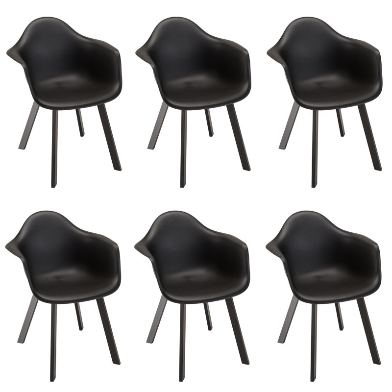 MacAdam Patio Dining Armchair, Black