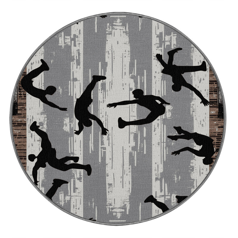 Tapis lavable Parkour Sports, Circulaire 5 pi x 5 pi