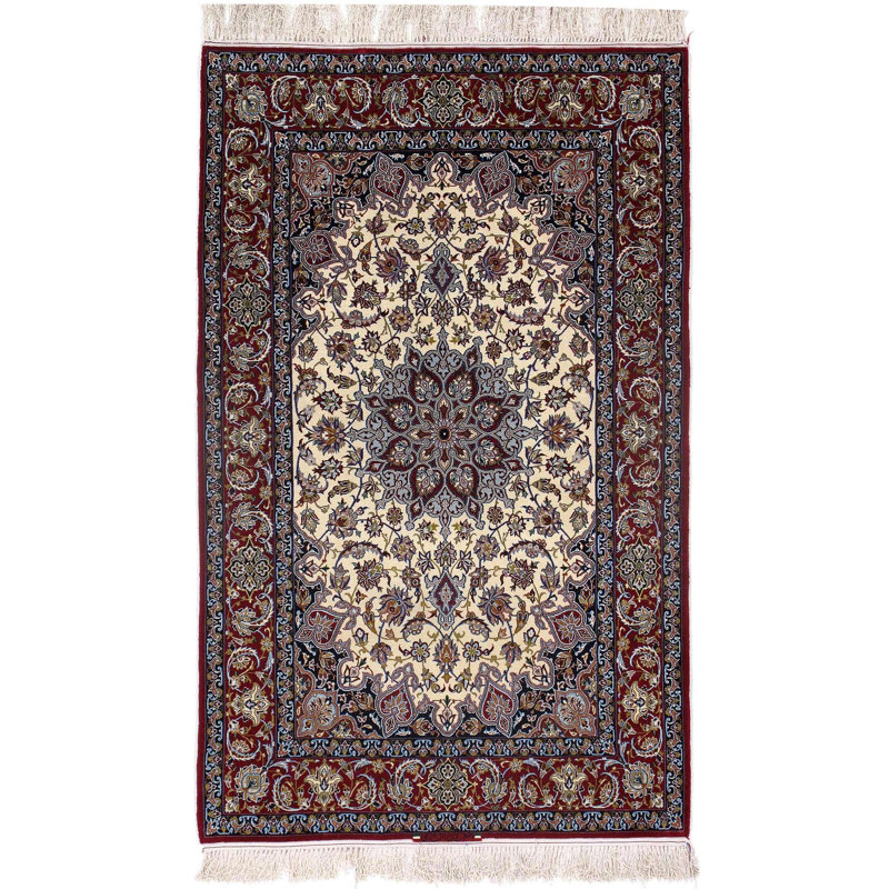 Mehinder Oriental Area Rug in Ivory