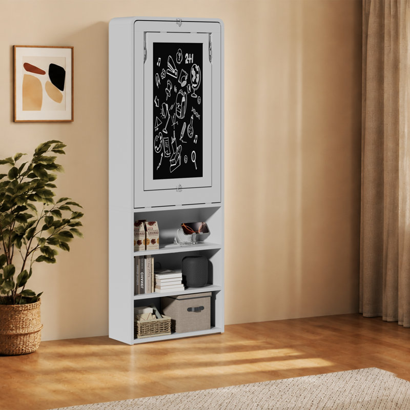 Bureau haut pliant avec tableau blanc, bureau d'ordinateur gain de place pour bureau à domicile, bureau avec prise électrique intégrée