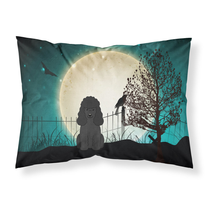  Taie d'oreiller Halloween Terrier d'Halloween effrayant, Caniche noir