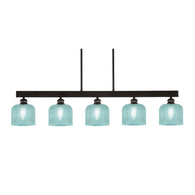 Edge 5 Light Bar Shown With 6" Textured Glass
