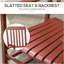 Ensemble de 2 chaises berçantes d'extérieur en bois Outsunny