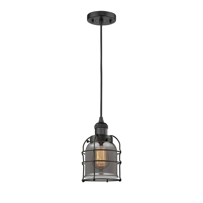Hannon 1 - Light Matte Black Single Pendant, Clear, Matte Black, No Bulb Included