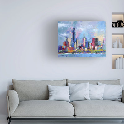 Art mural sur toile tendue - Richard Wallich «Chicago 5», décoration murale pour le salon, la chambre à coucher ou le bureau - 14 x 19