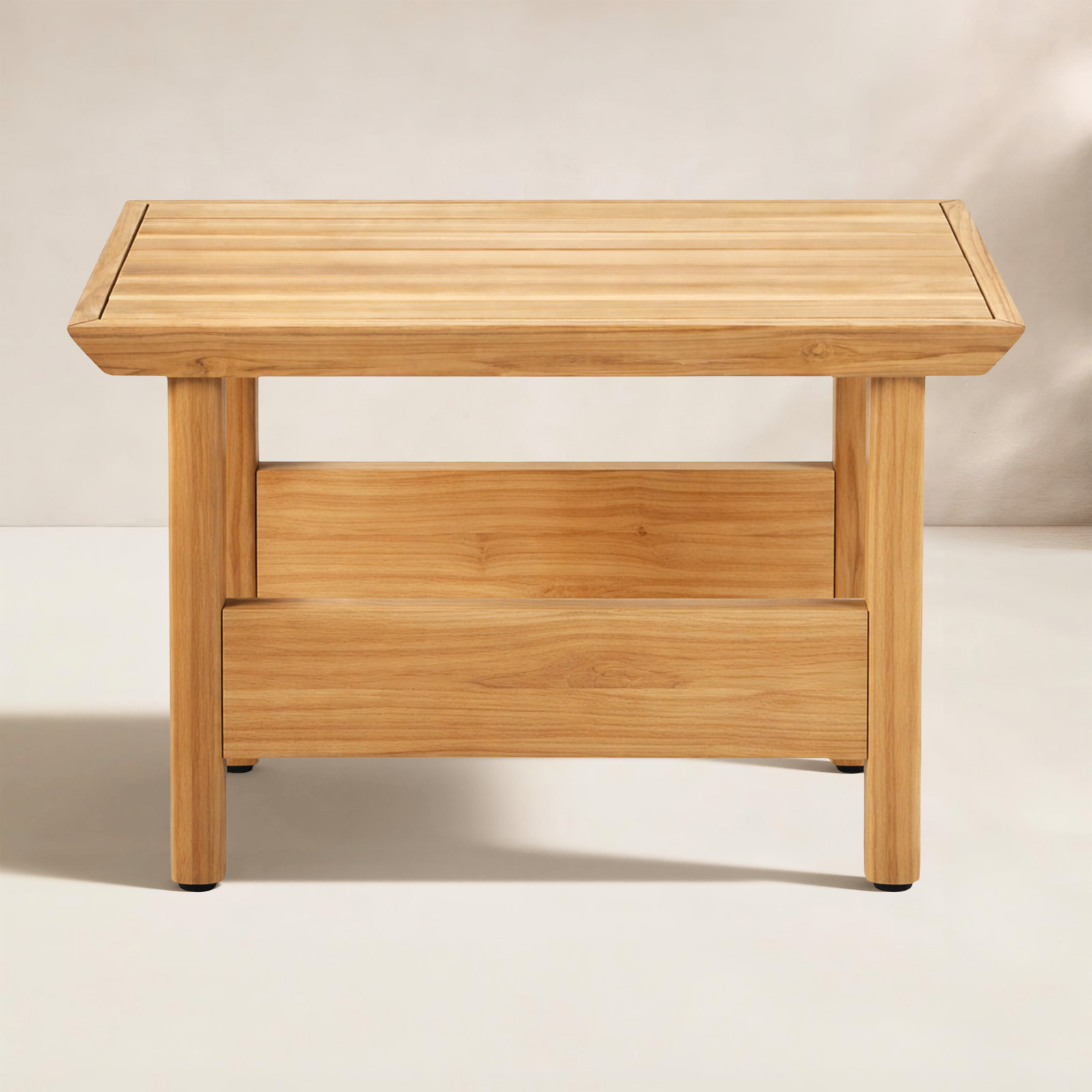 Everlee 18" Teak Patio Side Table