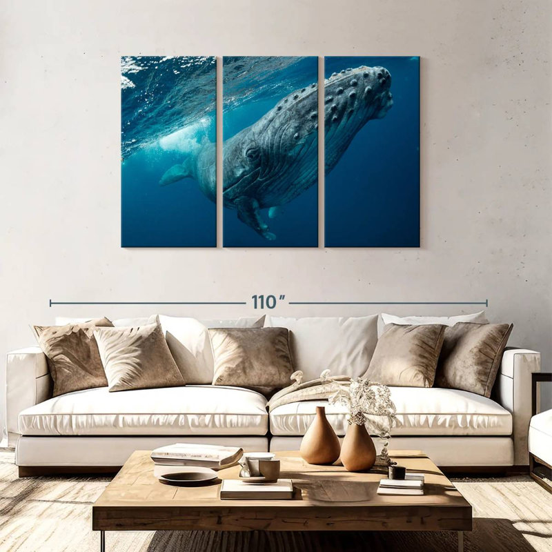Brampt Whale Near Surface, 48" H x 74" W