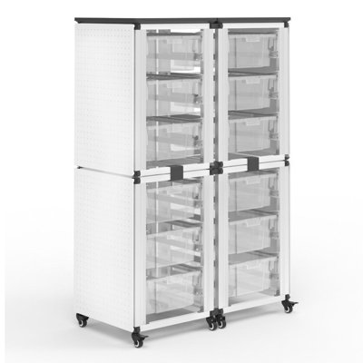 3 Compartment Tote Tray Cart