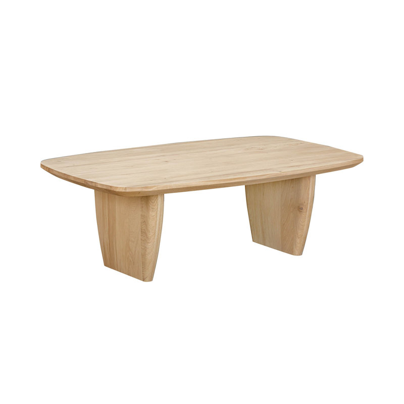Luna Oak Coffee Table, Biscotti Oak, Brown