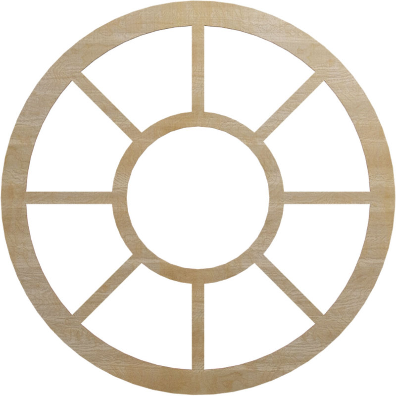 Médaillon de plafond Grace, H 36 po x l 36 po x P 0,38 po, Noyer blanc