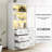 71"H Book Cabinet Storage Bookcase with USB & Type-C Charging Ports and LED Lights-1024527882