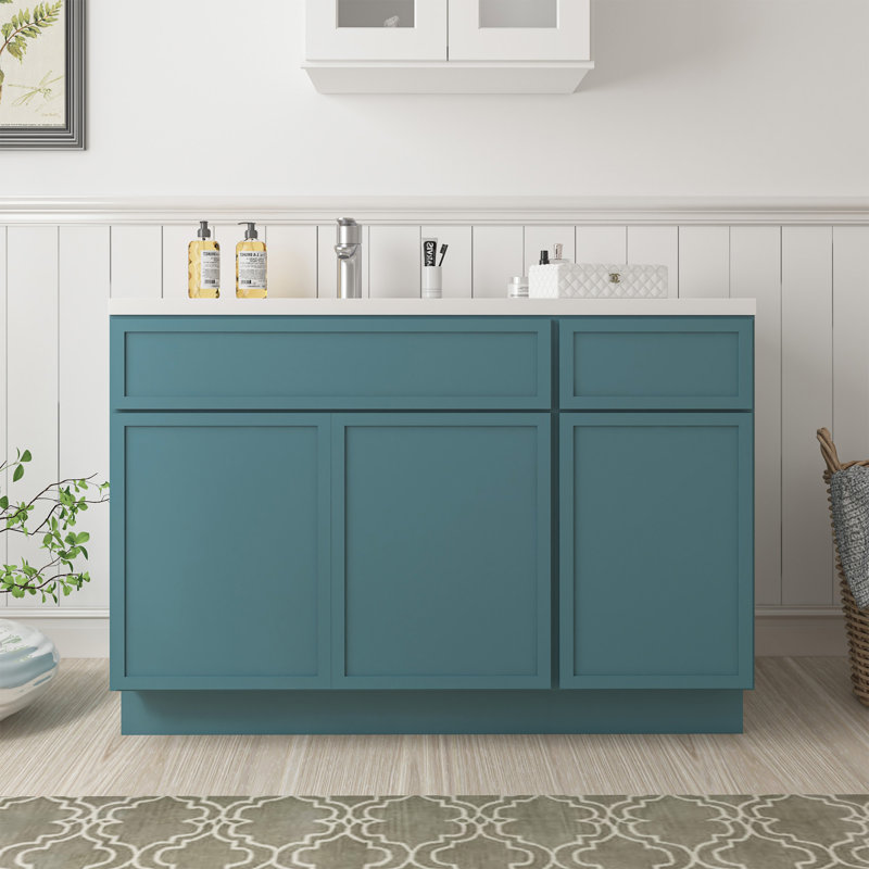 Base de meuble-lavabo simple 54 po seulement, Sarcelle
