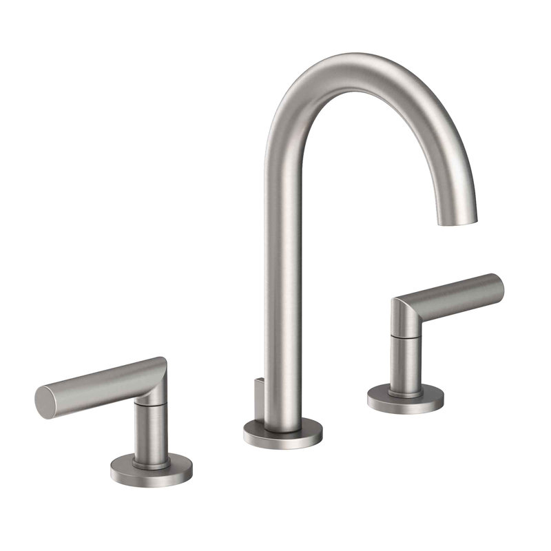Pavani Widespread Bathroom Faucet with Drain Assembly, Stainless Steel