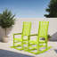 Ensemble de 2 chaises berçantes d'extérieur Hdpe-821586055
