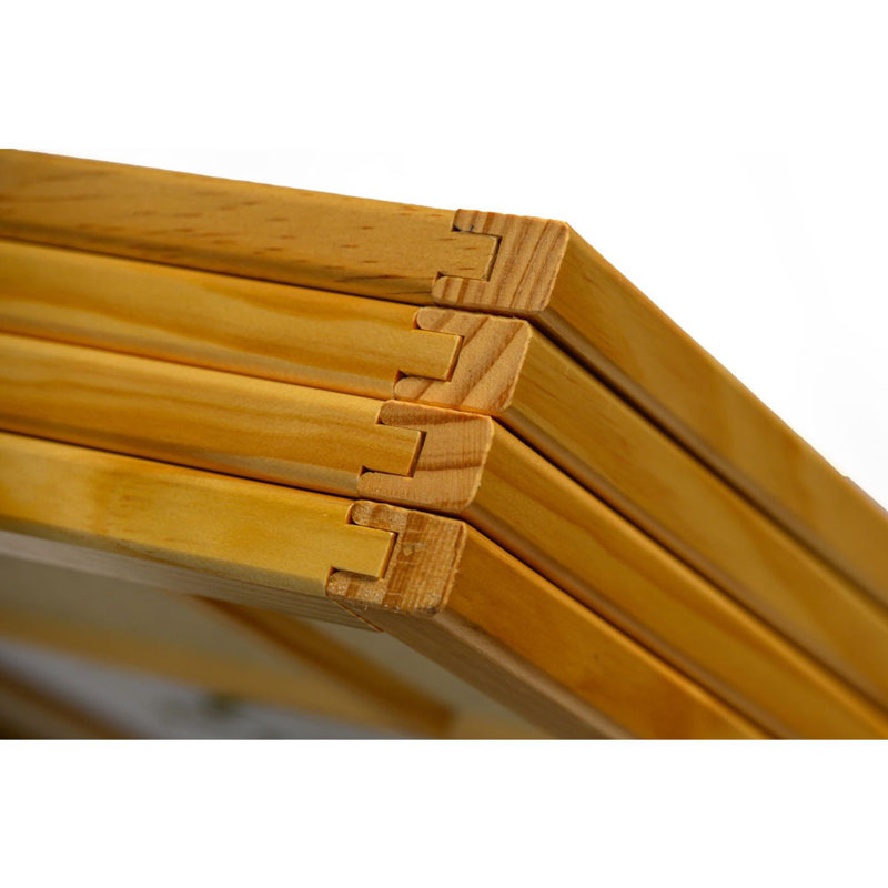 Cloison pliante en bois massif Boothbay, 4, Naturel