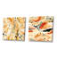 Coralien - Ensemble de 2 collages carrés abstraits-102162453-102162451