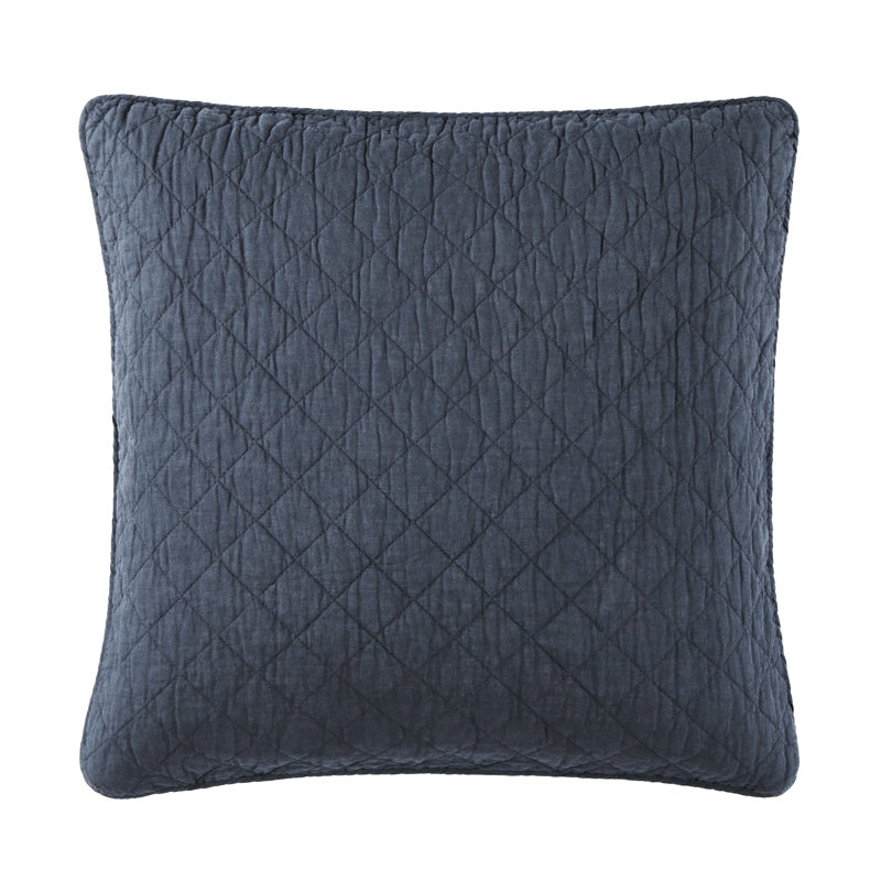 Cotton Comfort Solid Color Classic Chic Casual Modern Rustic Cotton Euro Sham 27x27 inch, Navy